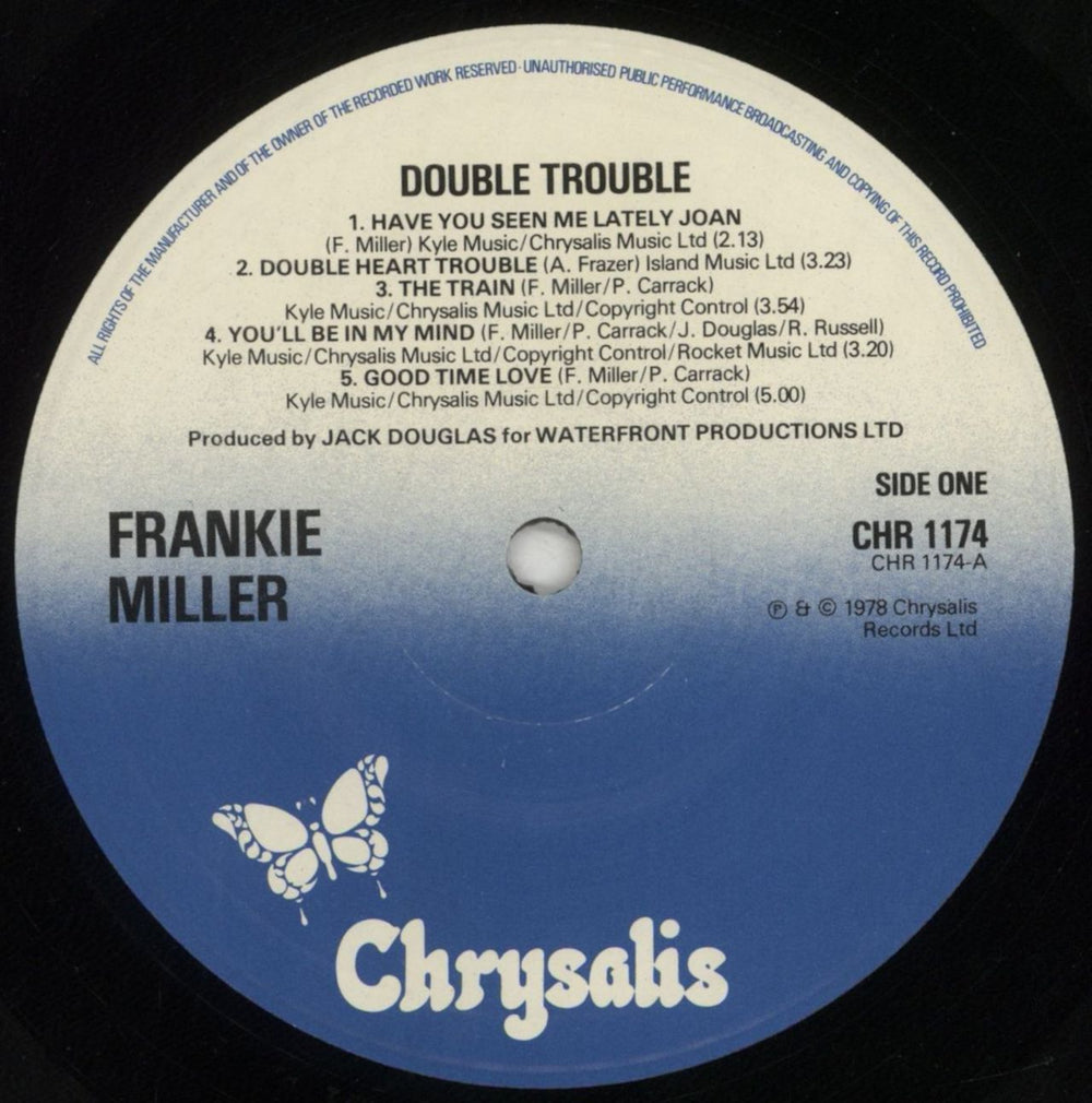 Frankie Miller (Rock) Double Trouble German vinyl LP album (LP record) FKMLPDO343169