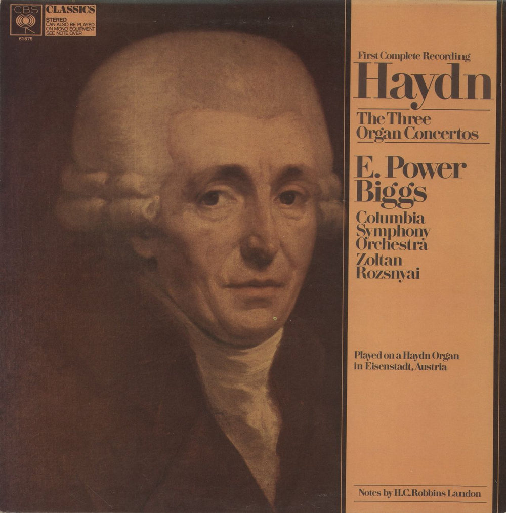 Franz Joseph Haydn Haydn: The Three Organ Concertos UK vinyl LP album (LP record) 61675