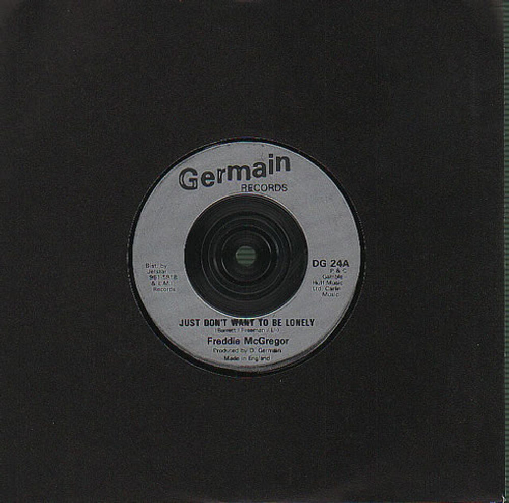 Freddie McGregor Just Don't Want To Be Lonely - Inj UK 7" vinyl single (7 inch record / 45) DG24