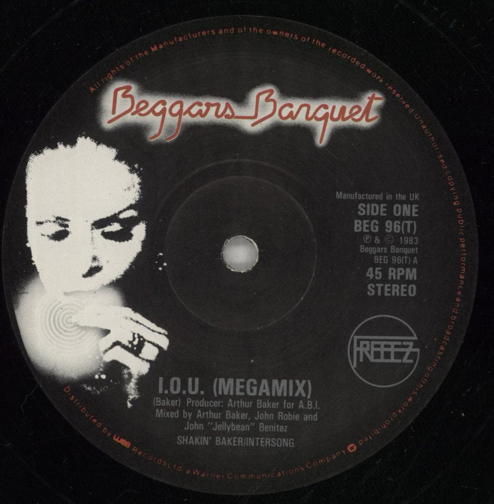 Freeez I.O.U. Megamix UK 12" vinyl single (12 inch record / Maxi-single) FRZ12IO75169