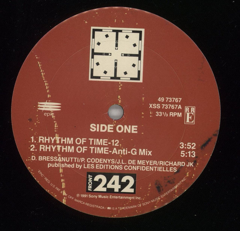 Front 242 Rhythm Of Time US 12" vinyl single (12 inch record / Maxi-single) 24212RH864035