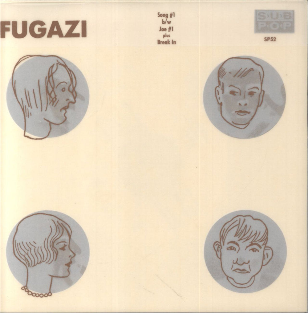 Fugazi SONG#2 US 7" vinyl single (7 inch record / 45) SP52
