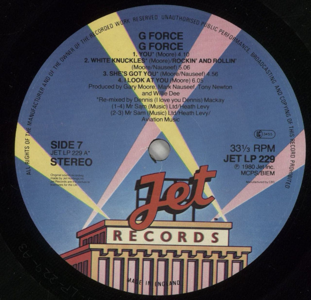 G Force G Force + Inner UK vinyl LP album (LP record) GFOLPGF577908