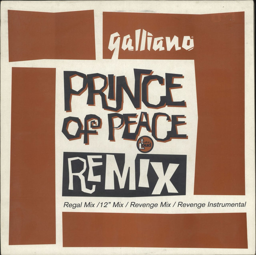 Galliano Prince Of Peace (Remix) UK 12" vinyl single (12 inch record / Maxi-single) TLKXR24