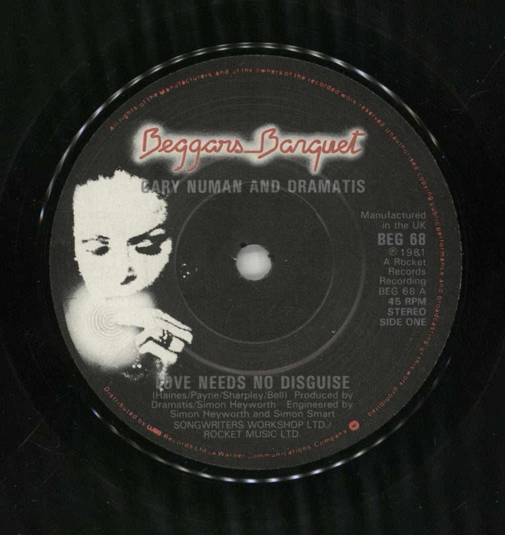Gary Numan Love Needs No Disguise UK 7" vinyl single (7 inch record / 45) NUM07LO226314