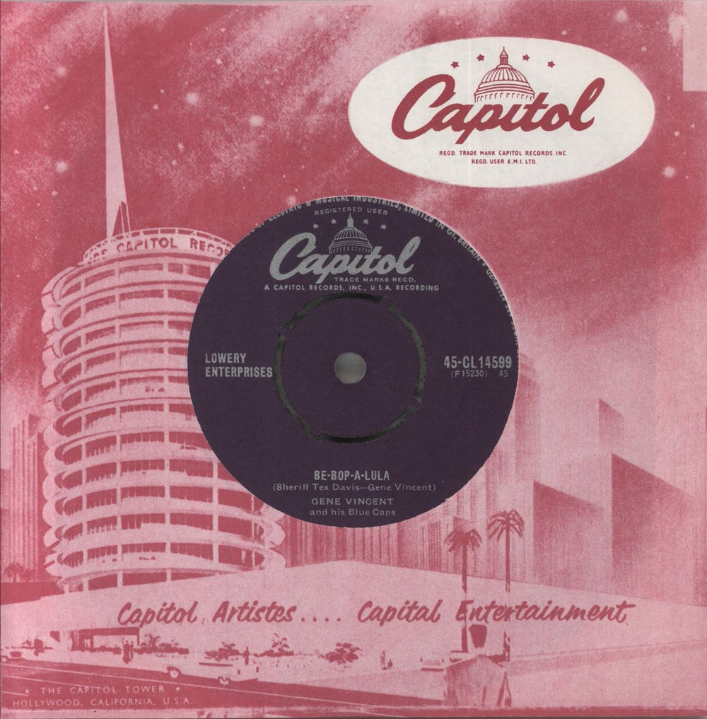 Gene Vincent Be-Bop-A-Lula UK 7" vinyl single (7 inch record / 45) 45-CL14599