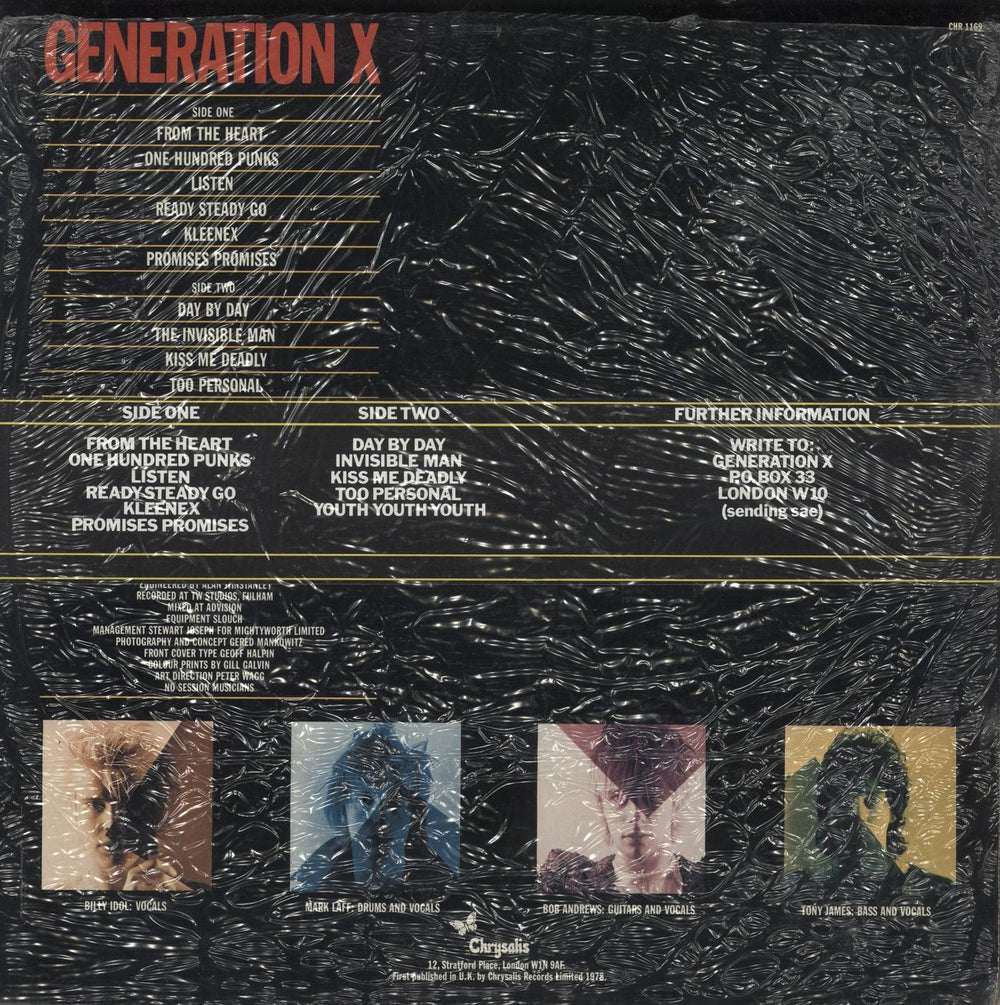 Generation X Generation X + Bellyband UK vinyl LP album (LP record)