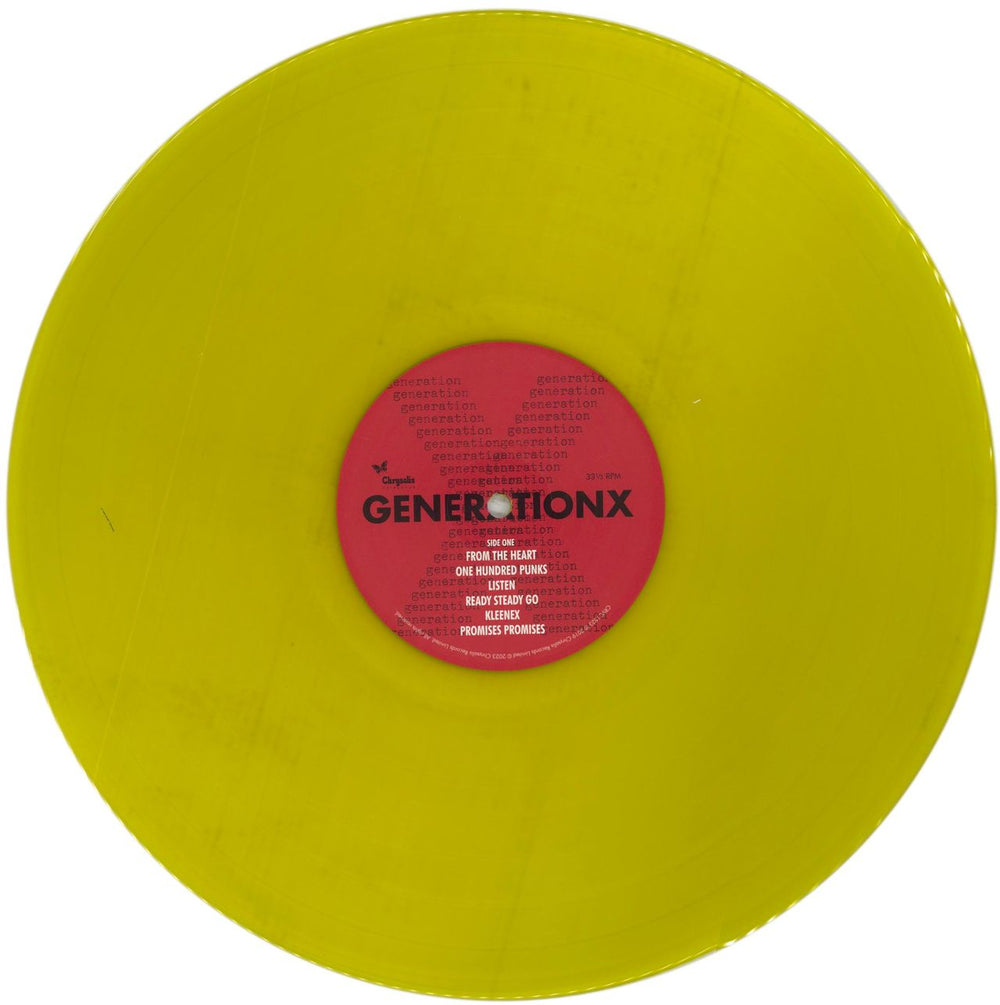 Generation X Generation X - Yellow Vinyl - RSD 2023 UK vinyl LP album (LP record) GEXLPGE855216