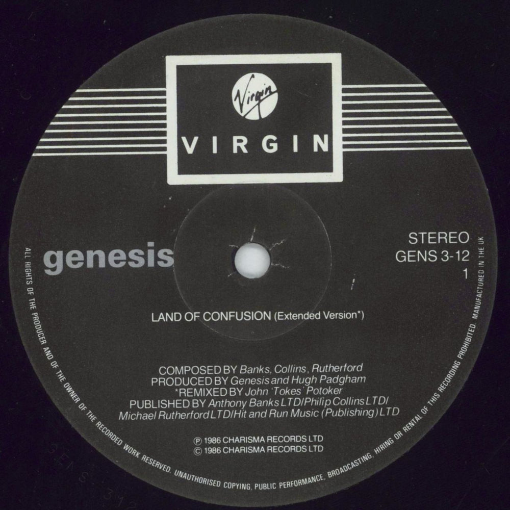 Genesis Land Of Confusion UK 12" vinyl single (12 inch record / Maxi-single) GEN12LA45622