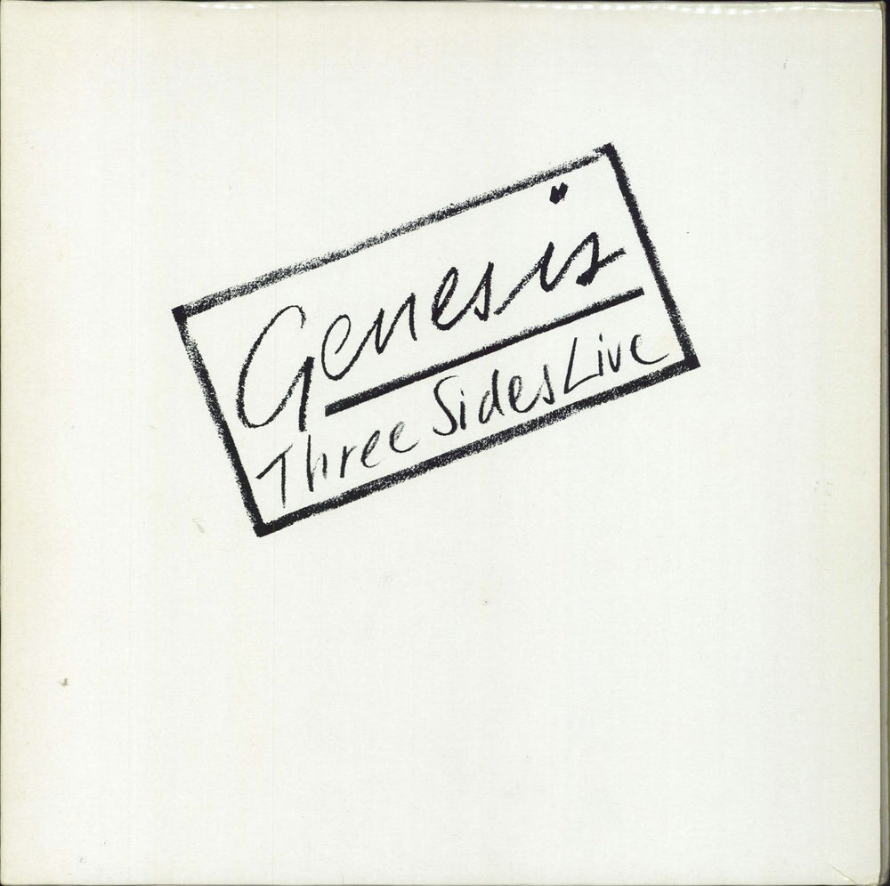 Genesis Three Sides Live-barcoded UK 2-LP vinyl record set (Double LP Album) GE2002