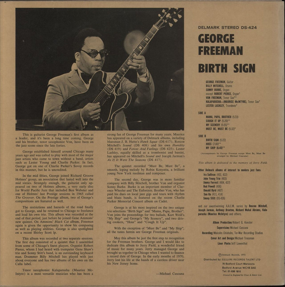 George Freeman Birth Sign UK vinyl LP album (LP record)