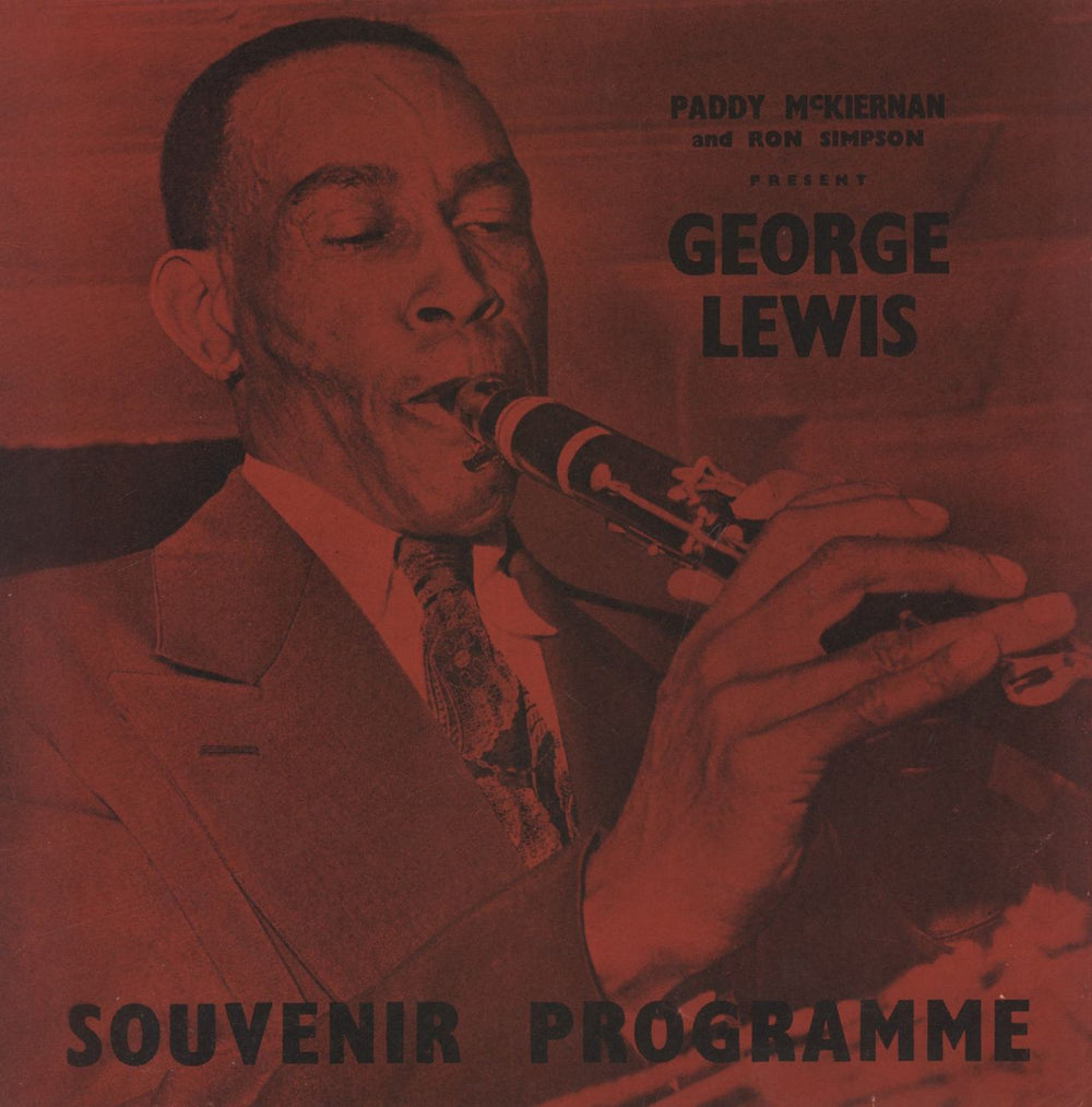 George Lewis Souvenir Programme UK tour programme TOUR PROGRAMME