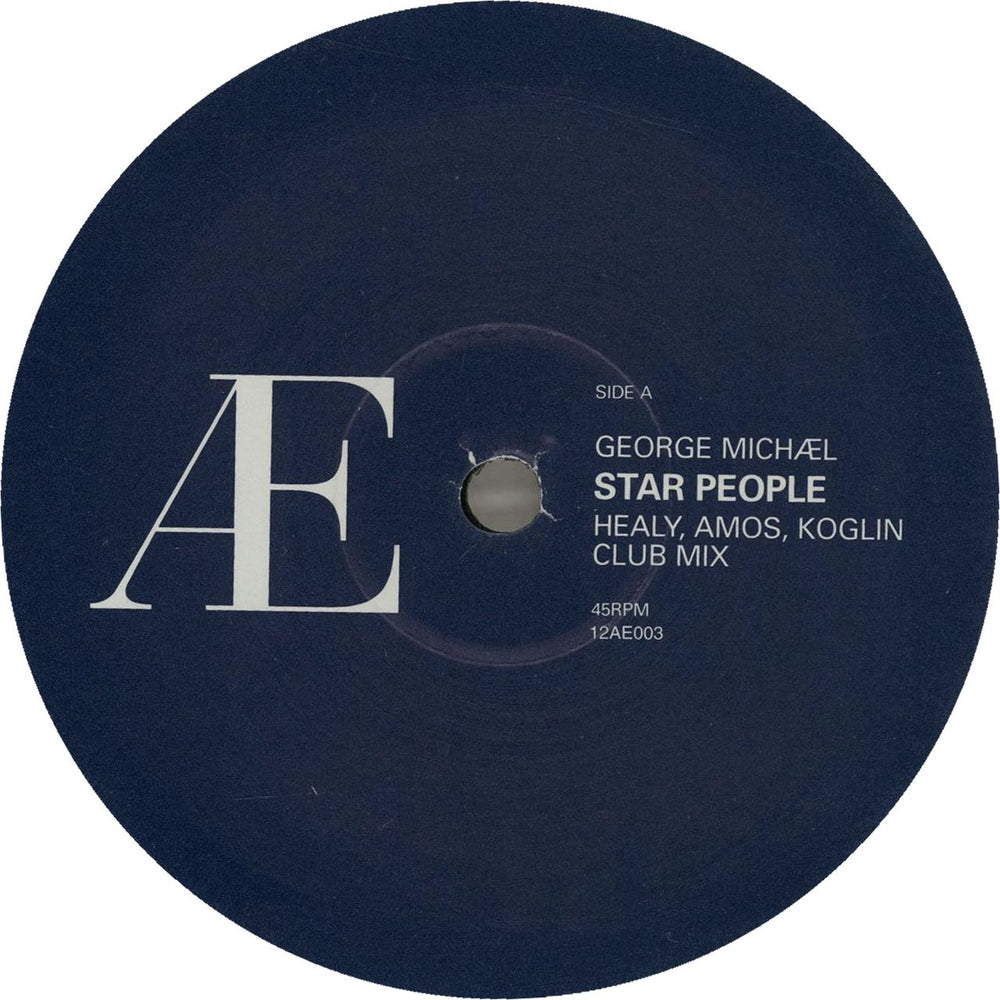 George Michael Star People - Blue / White Labels UK Promo 12" vinyl single (12 inch record / Maxi-single) 12AE003