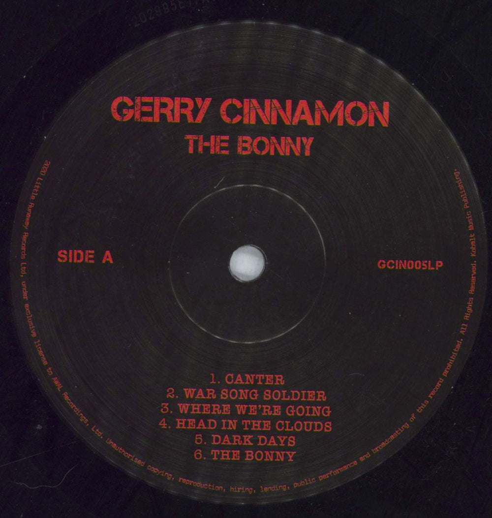 Gerry Cinnamon The Bonny  UK vinyl LP album (LP record) 1FVLPTH819138