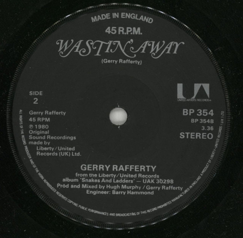Gerry Rafferty Royal Mile UK 7" vinyl single (7 inch record / 45)