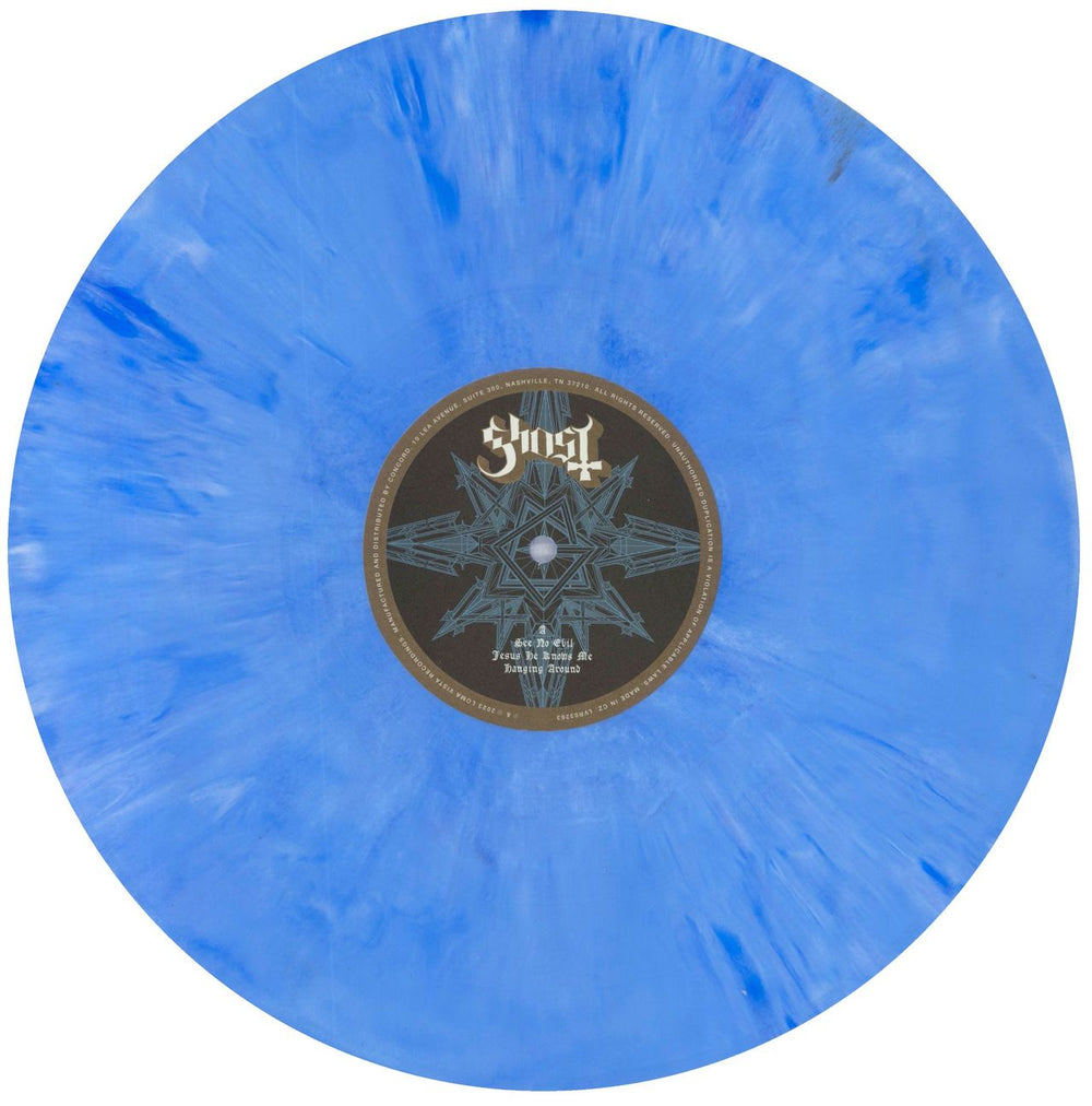 Ghost (Swedish) Phantomime - Marbled Blue Sky Vinyl US vinyl LP album (LP record) I0PLPPH835684