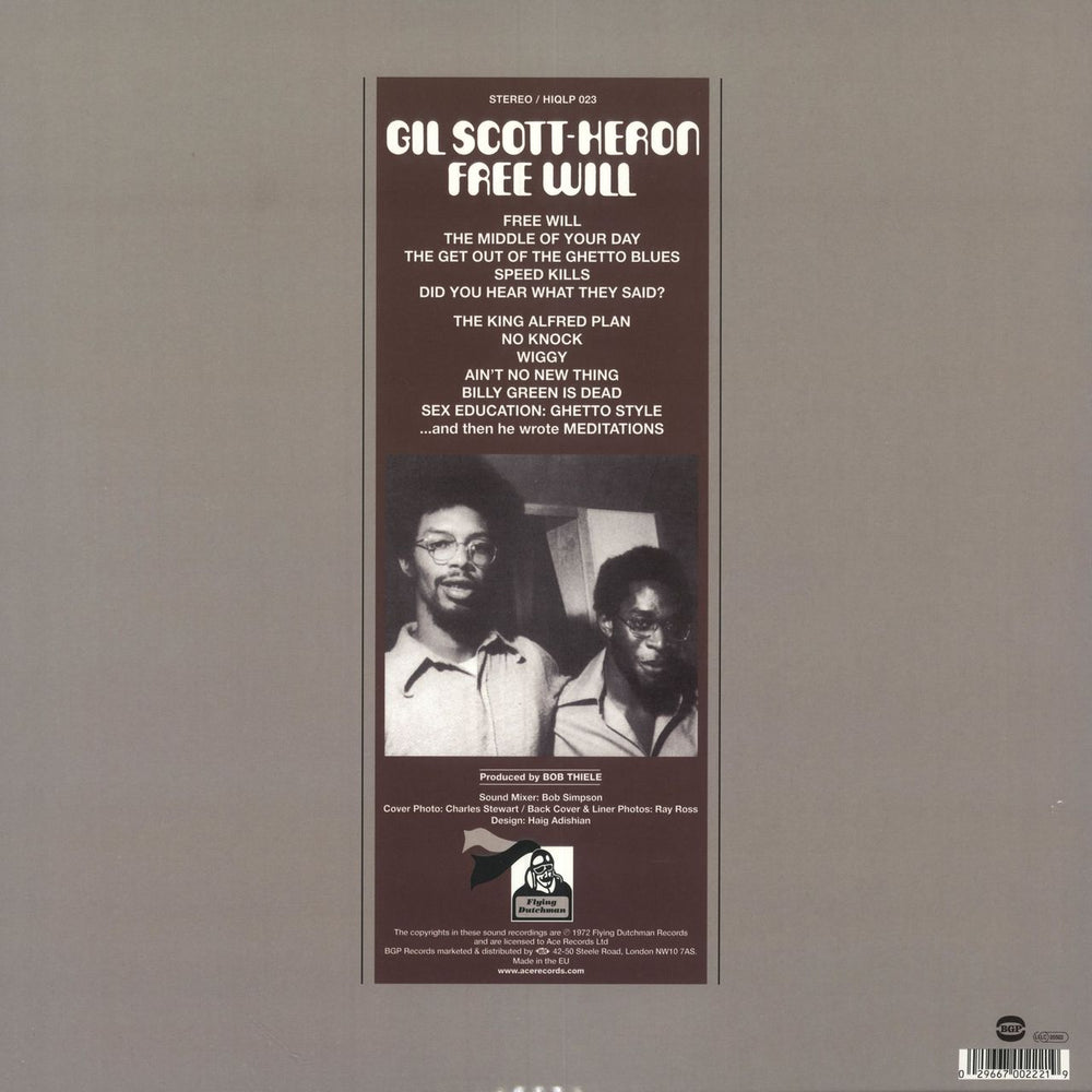 Gil Scott-Heron Free Will - Sealed UK vinyl LP album (LP record) 029667002219