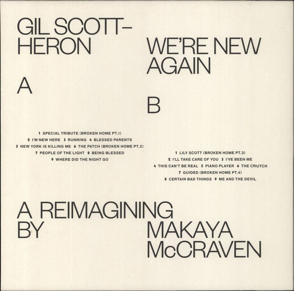 Gil Scott-Heron We're New Again (A Reimagining By Makaya McCraven) UK vinyl LP album (LP record) 191404100615