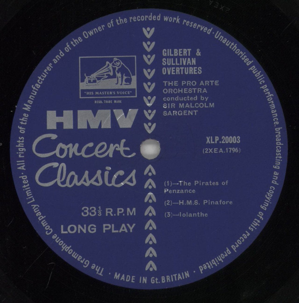 Gilbert & Sullivan Gilbert & Sullivan Overtures UK vinyl LP album (LP record) G+SLPGI660982
