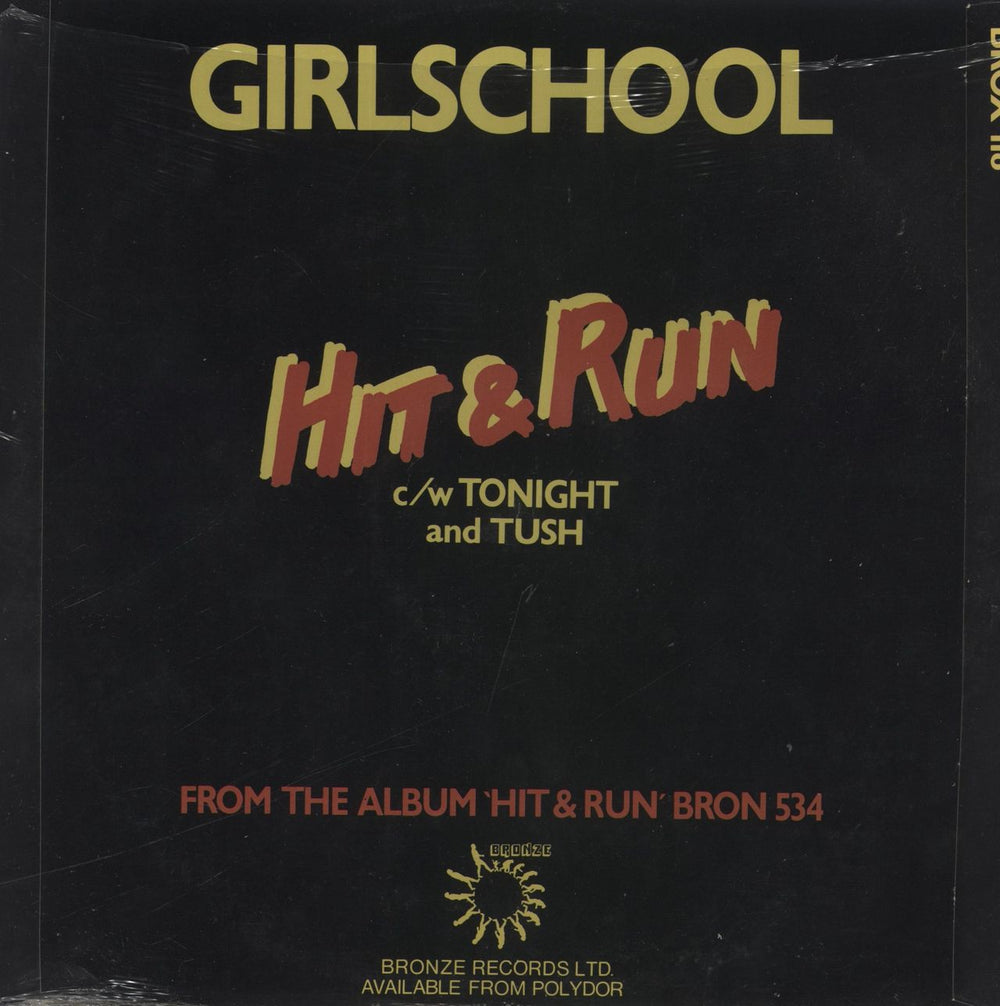 Girlschool Hit & Run - Shrink UK 10" vinyl single (10 inch record)
