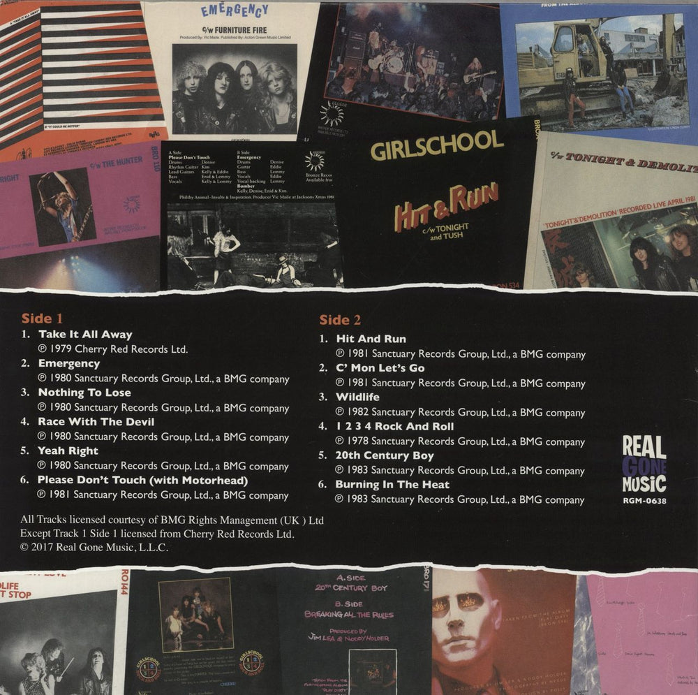 Girlschool The Singles 1979-84 - White Vinyl US vinyl LP album (LP record) 848064006800