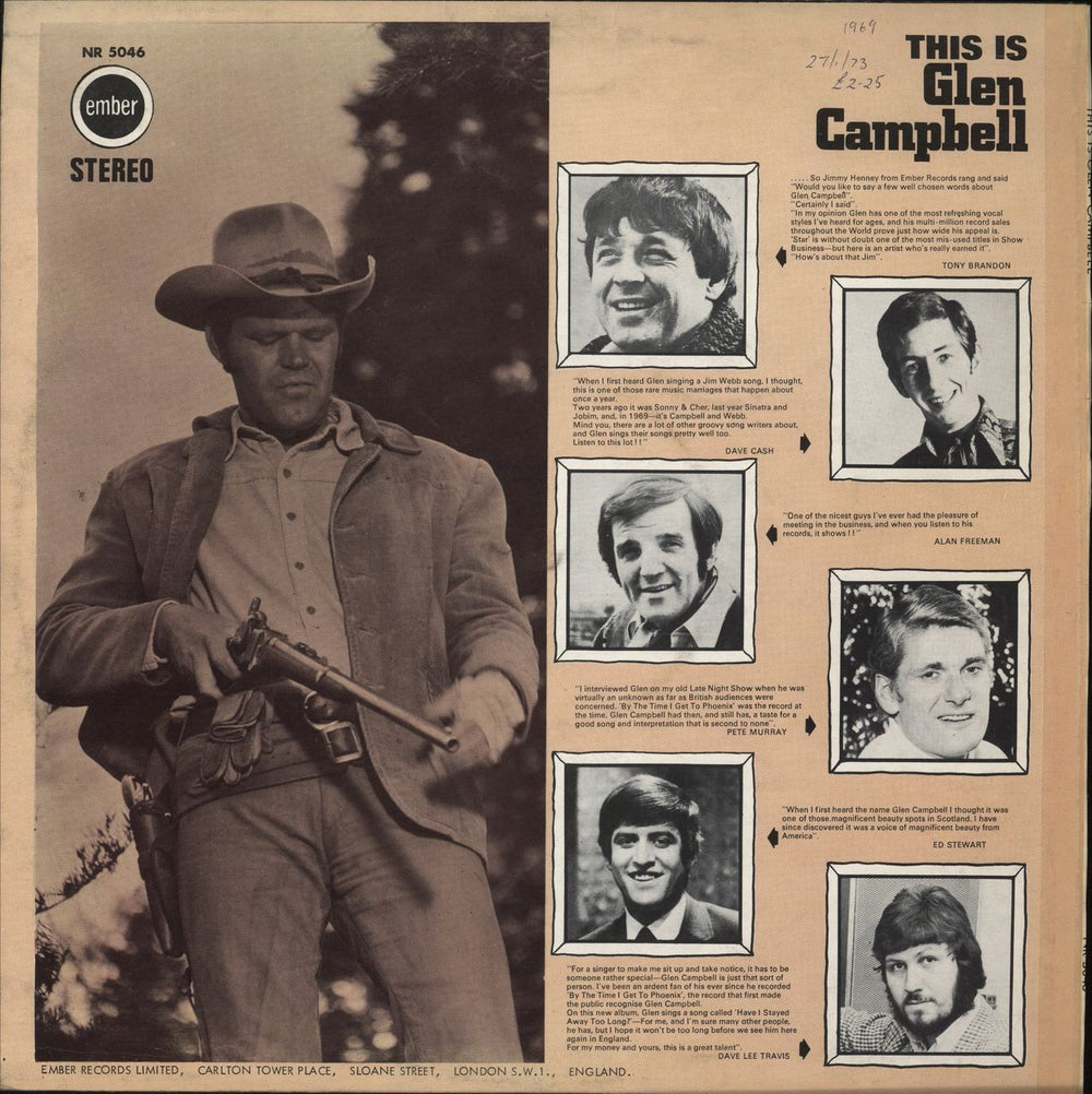 Glen Campbell This Is Glen Campbell UK vinyl LP album (LP record)