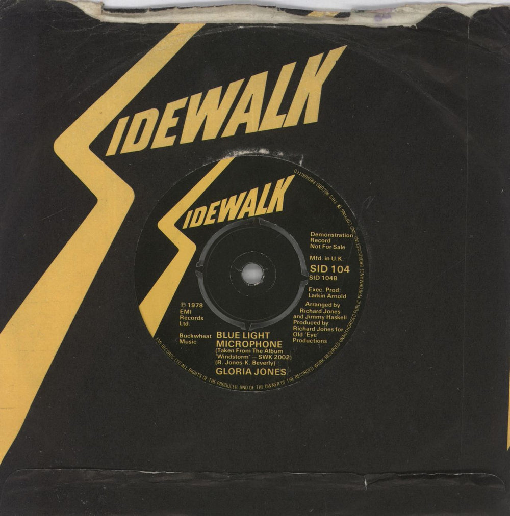 Gloria Jones Windstorm UK Promo 7" vinyl single (7 inch record / 45)