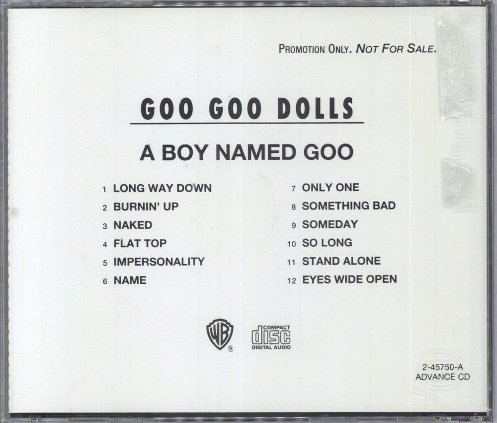 Goo Goo Dolls A Boy Named Goo US Promo CD album (CDLP)