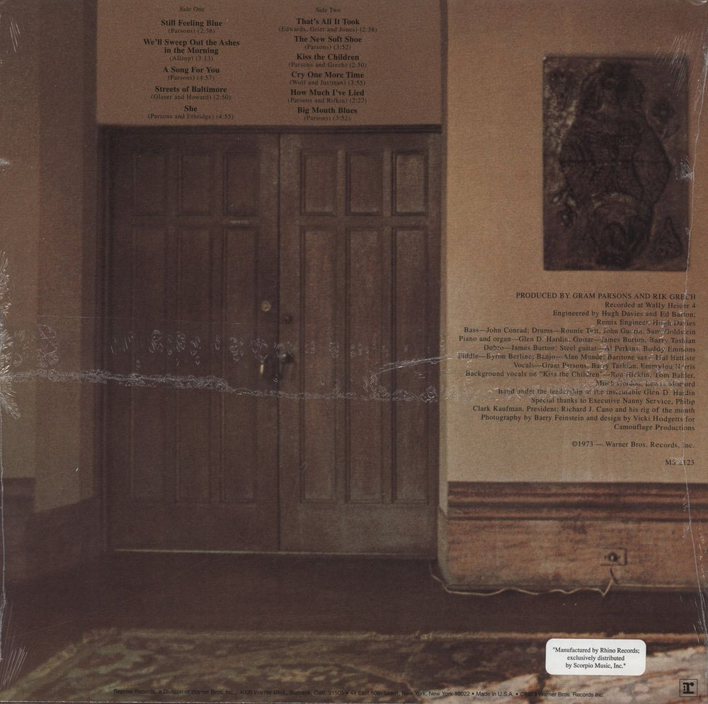 Gram Parsons GP - 180gm - Sealed US vinyl LP album (LP record) 725543256614