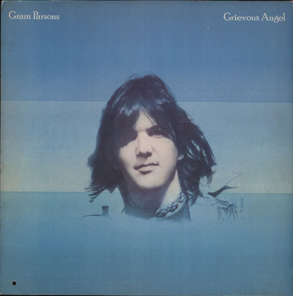 Gram Parsons Grievous Angel - 2nd UK vinyl LP album (LP record) K54018