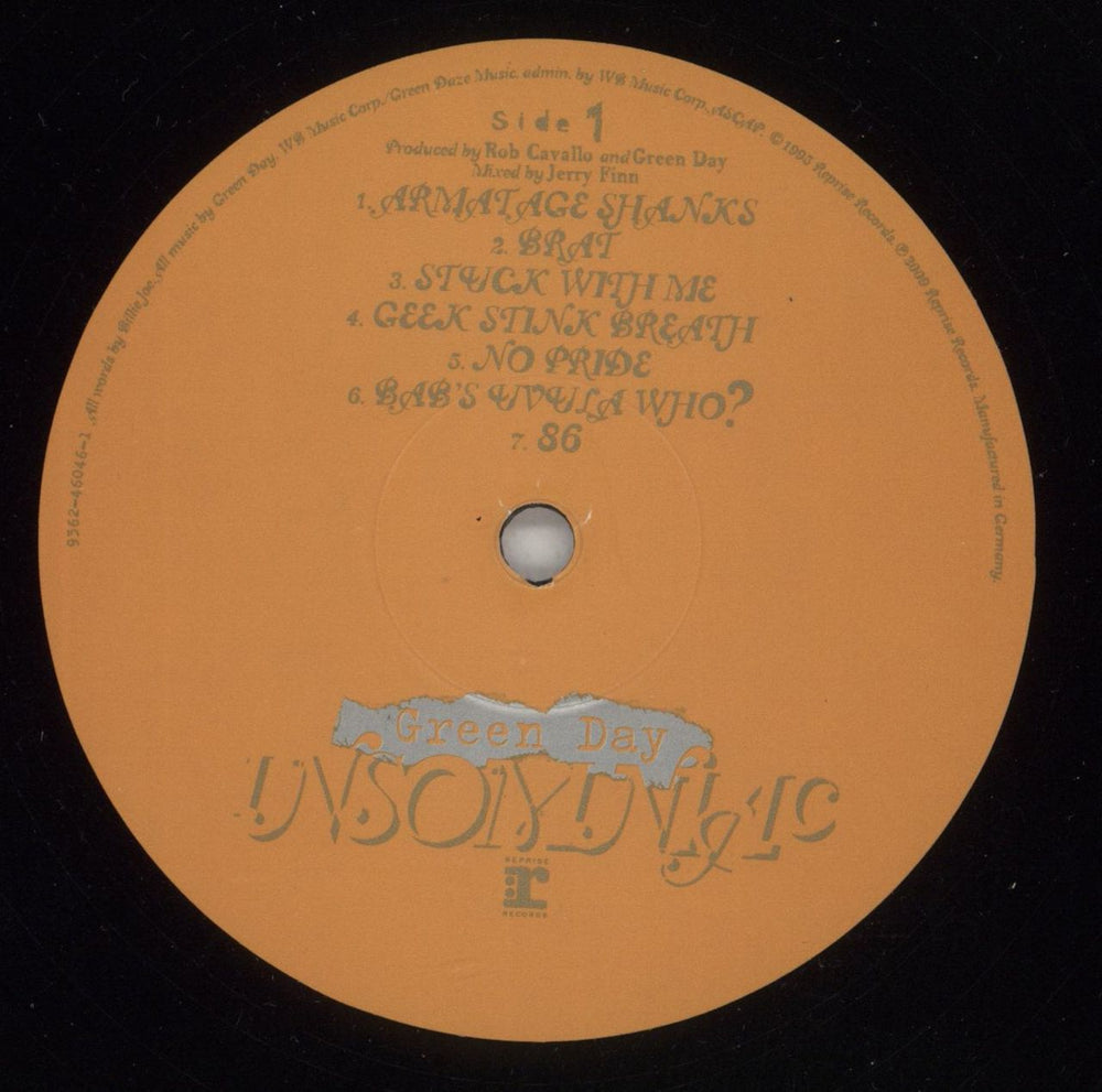 Green Day Insomniac UK vinyl LP album (LP record) GRNLPIN864565