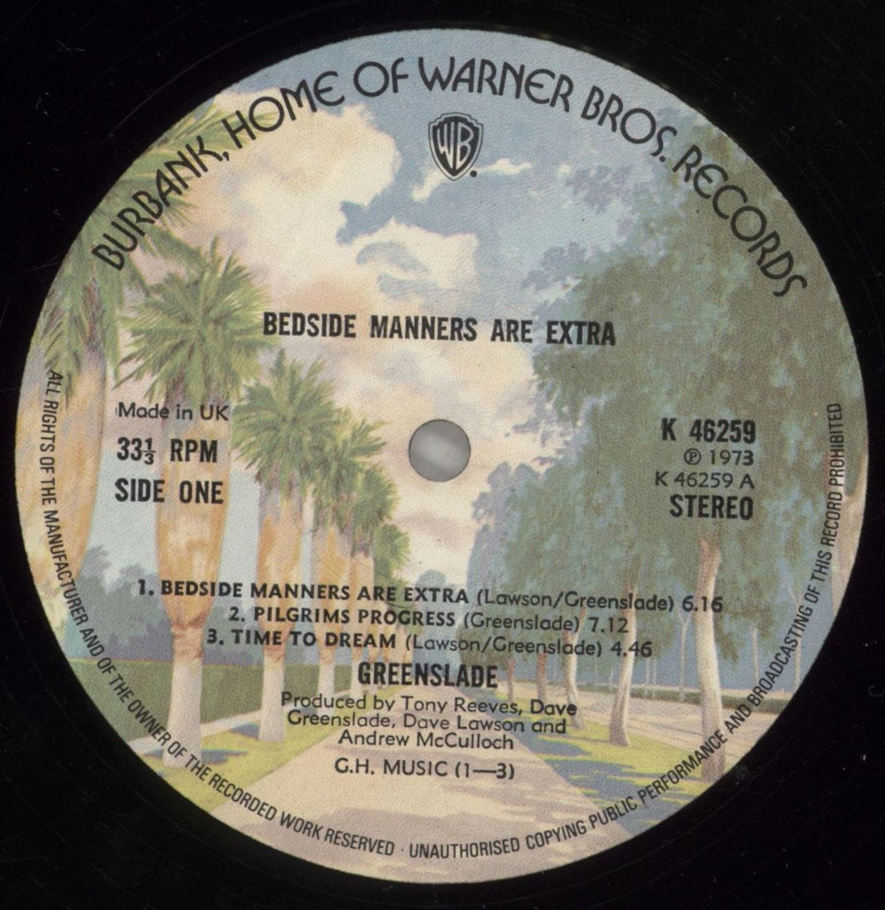 Greenslade Bedside Manners Are Extra - EX UK vinyl LP album (LP record) GSDLPBE566017