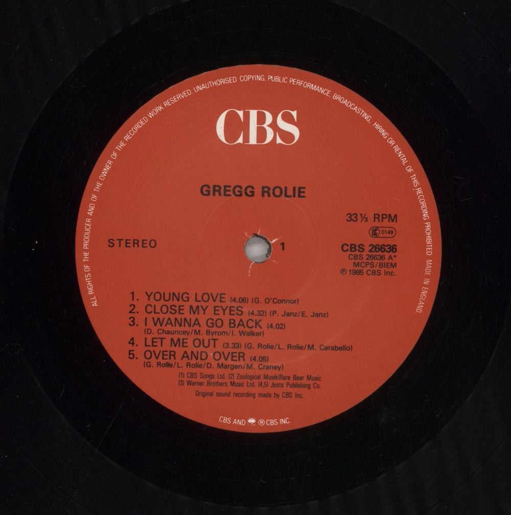 Gregg Rolie Gregg Rolie UK vinyl LP album (LP record) GGGLPGR508426