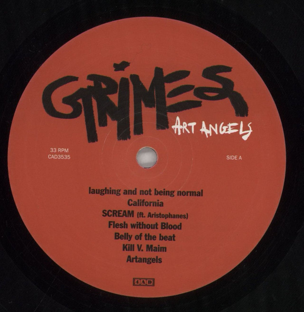Grimes Art Angels UK vinyl LP album (LP record) QRVLPAR729340