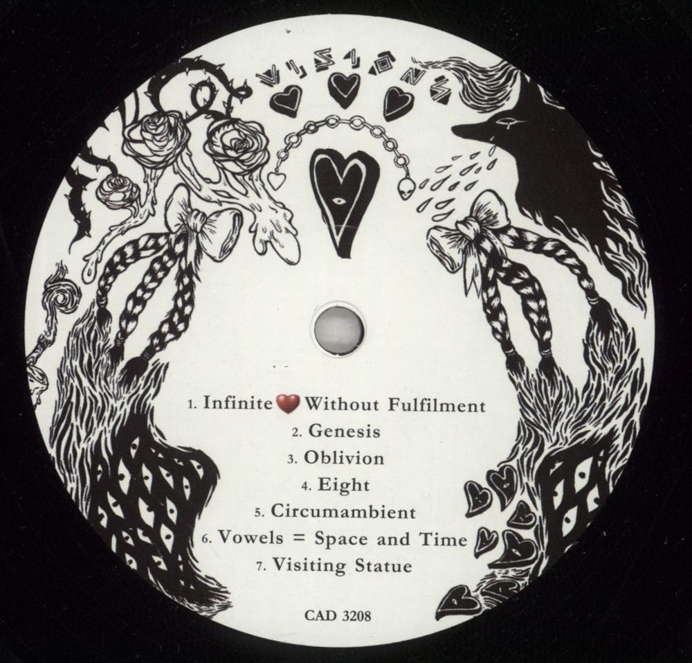 Grimes Visions UK vinyl LP album (LP record) QRVLPVI690909