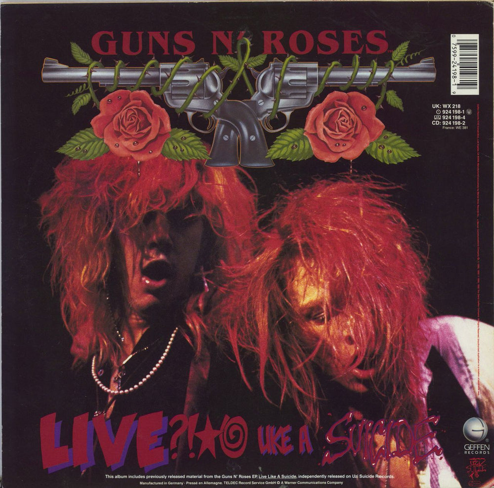 Guns N Roses GN'R Lies - 1st - EX UK vinyl LP album (LP record) 075992419819