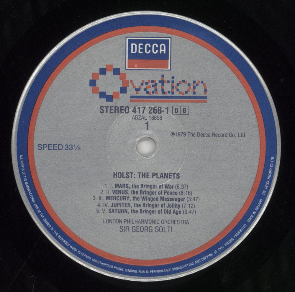 Gustav Holst Holst: The Planets / Williams: Star Wars German vinyl LP album (LP record) GSVLPHO860672