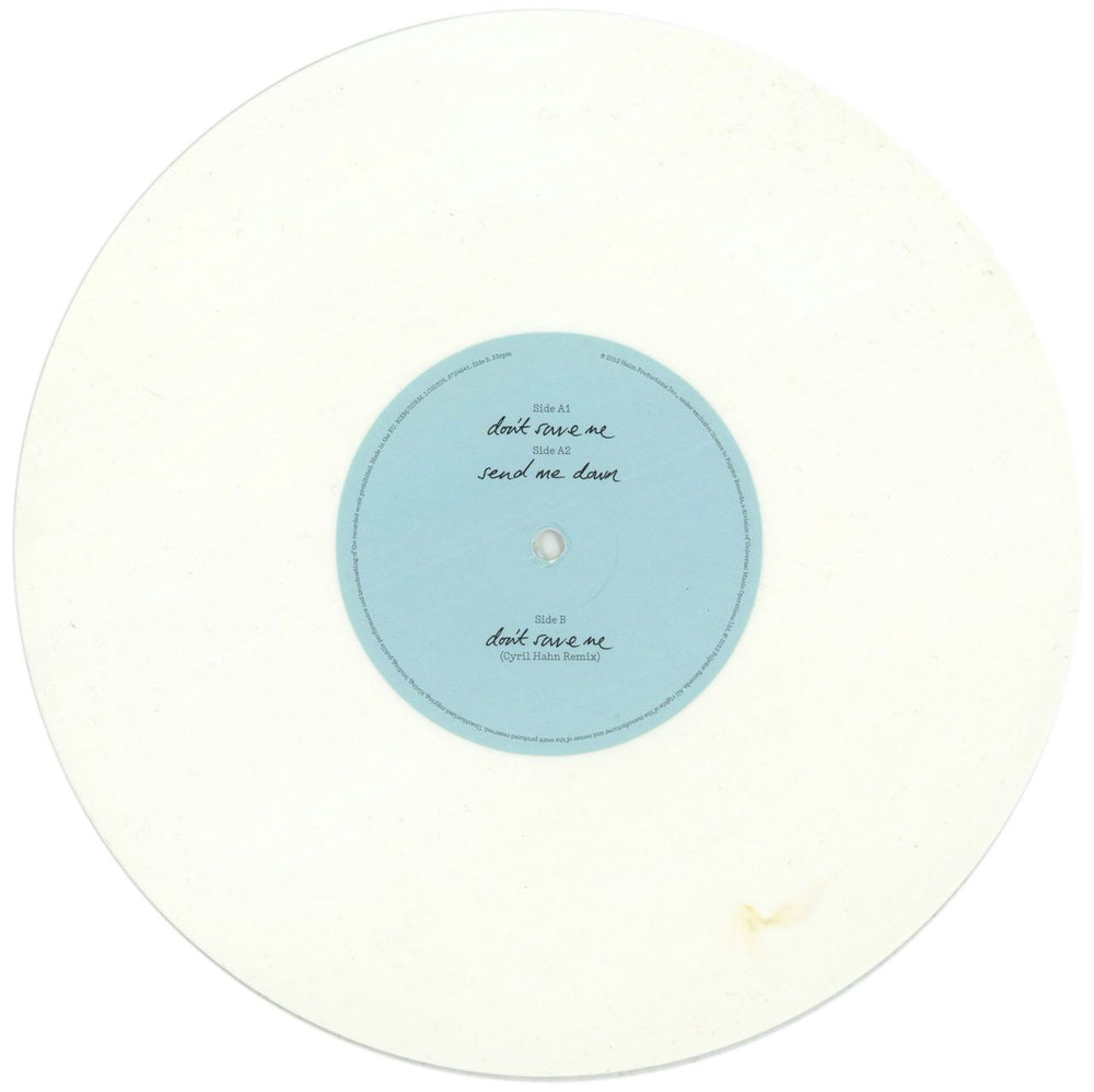Haim Don't Save Me - White Vinyl UK 10" vinyl single (10 inch record) IYJ10DO870944