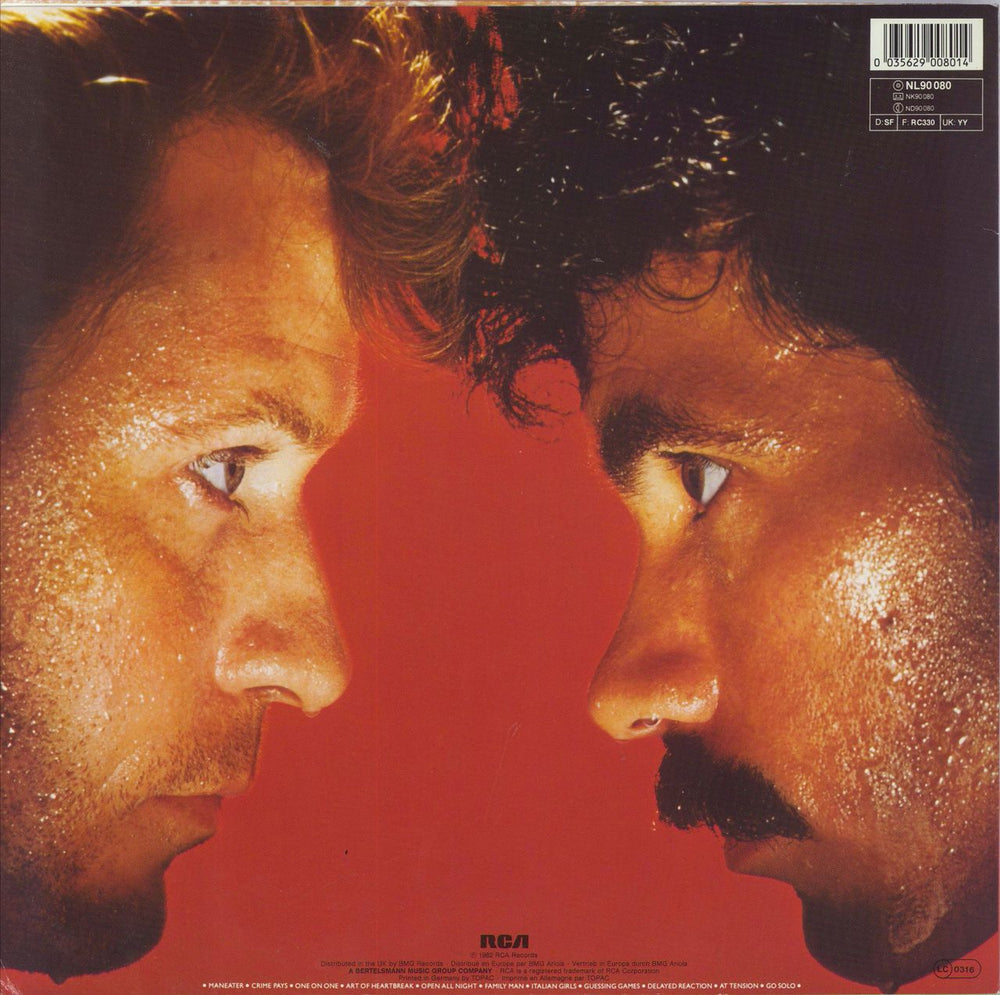 Hall & Oates H2O German vinyl LP album (LP record)