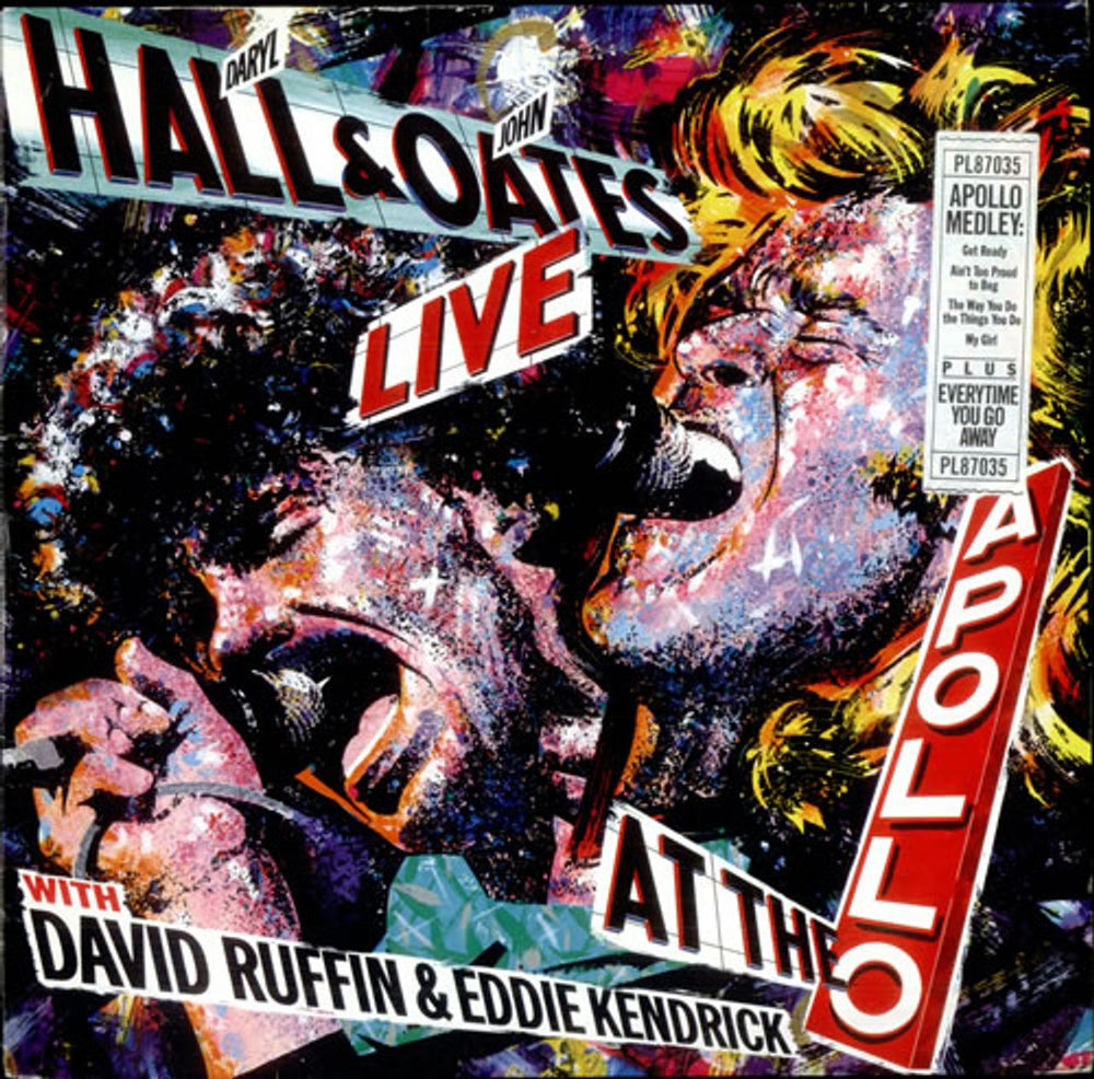 Hall & Oates Live At The Apollo German vinyl LP album (LP record) PL87035