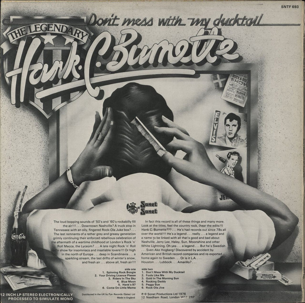 Hank C. Burnette Don't Mess With My Ducktail UK vinyl LP album (LP record)