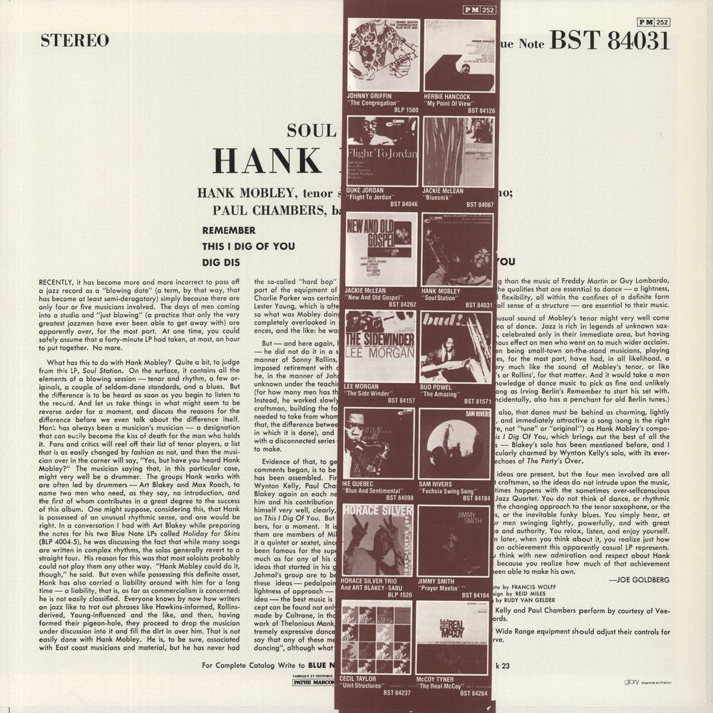 Hank Mobley Soul Station French vinyl LP album (LP record)