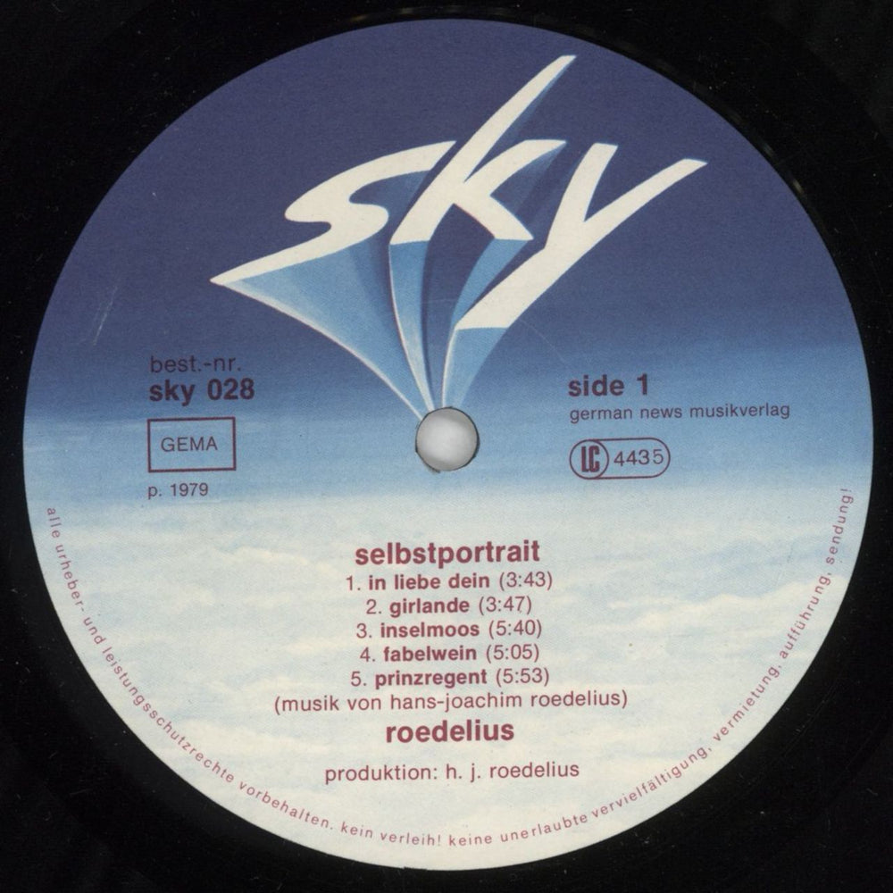 Hans-Joachim Roedelius Selbstportrait German vinyl LP album (LP record) ROELPSE441095