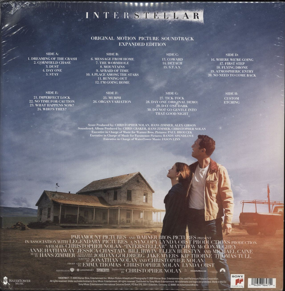 Hans Zimmer Interstellar - Expanded Edition - Sealed UK 4-LP vinyl album record set 194397964714