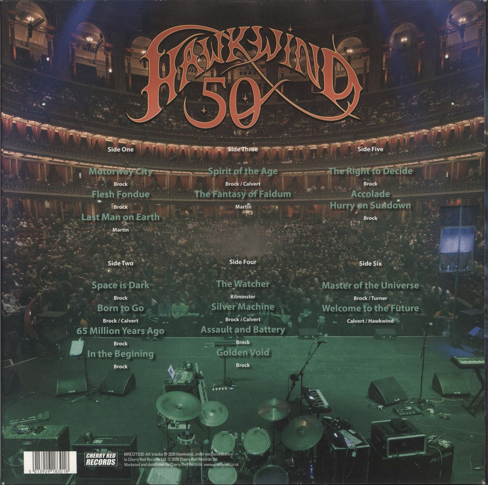 Hawkwind 50 Live UK 3-LP vinyl record set (Triple LP Album) 5013929183018