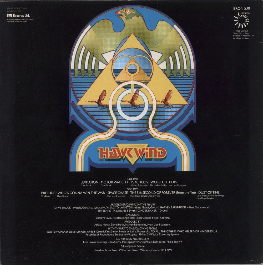 Hawkwind Levitation - Blue Vinyl UK vinyl LP album (LP record)