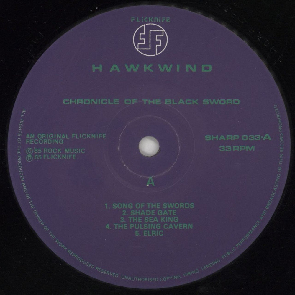 Hawkwind The Chronicle Of The Black Sword UK vinyl LP album (LP record) HWKLPTH590889