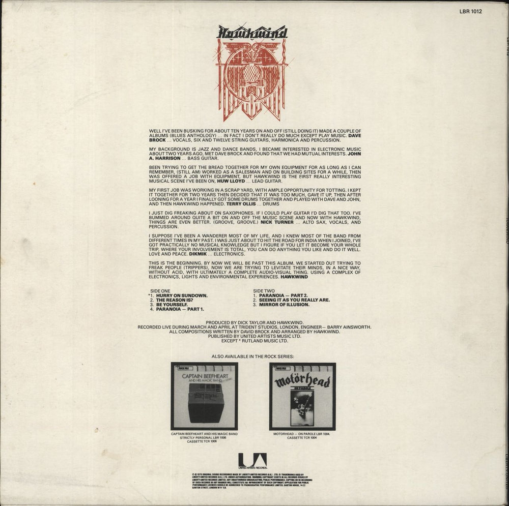 Hawkwind The Rock File UK vinyl LP album (LP record)