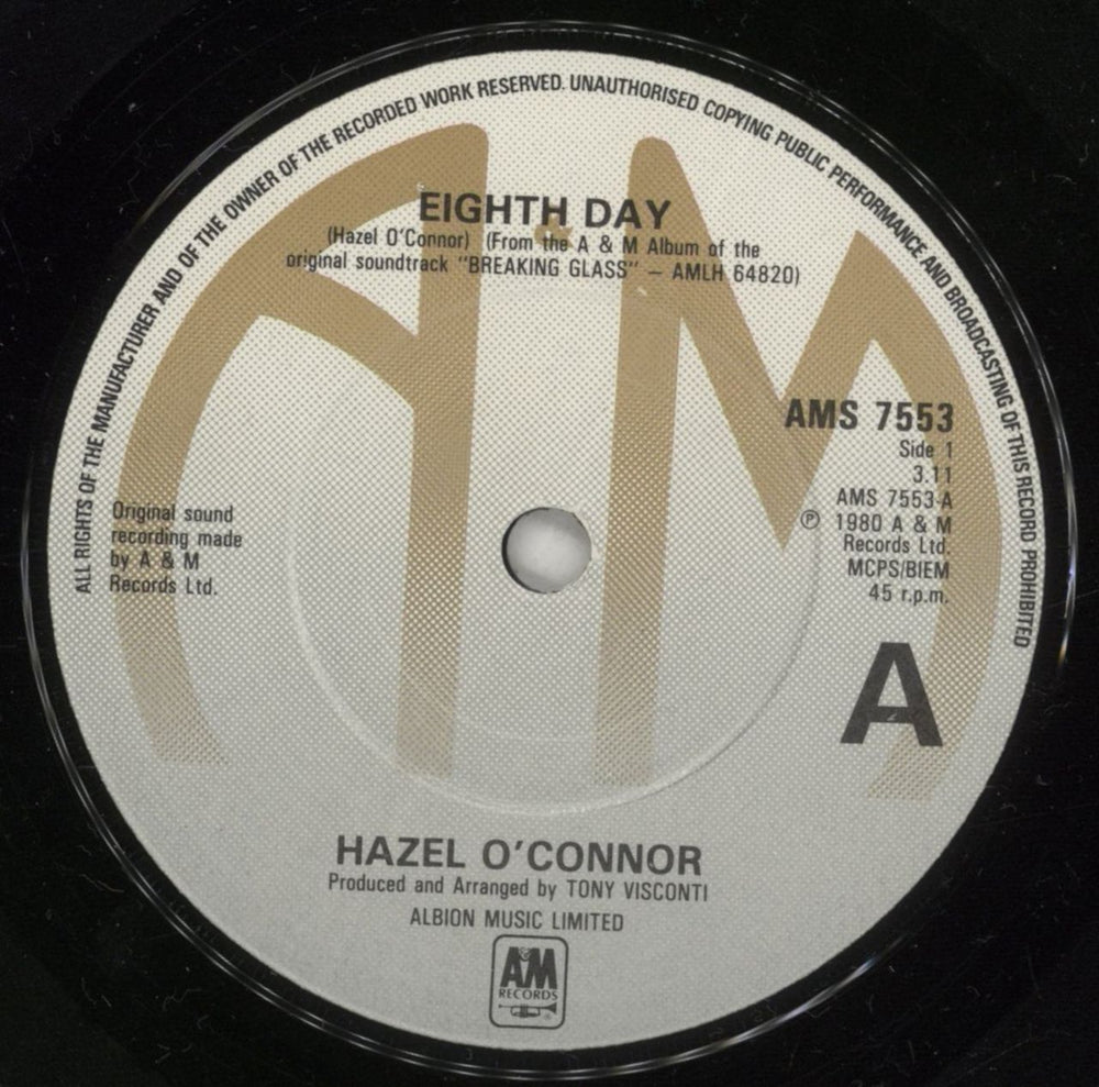 Hazel O'Connor Eighth Day - P/S UK 7" vinyl single (7 inch record / 45) OCN07EI326213