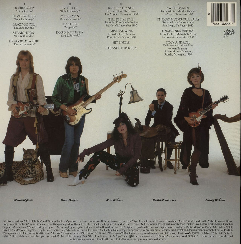 Heart Greatest Hits/Live US 2-LP vinyl record set (Double LP Album) 074643688819